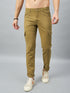 Men's Khaki Cotton Cargo Trousers