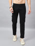 Men's Black Cotton Cargo Trousers