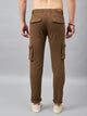 Men's Brown Cotton Cargo Trousers