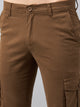 Men's Brown Cotton Cargo Trousers