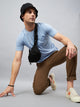 Men's Brown Cotton Cargo Trousers