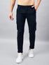 Men's Dark Blue Cotton Cargo Trousers