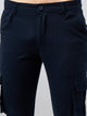 Men's Dark Blue Cotton Cargo Trousers