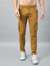 Men's Light Brown Cotton Cargo Trousers