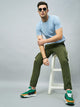Men's Green Cotton Cargo Trousers