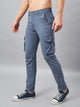 Men's Blue Cotton Cargo Trousers