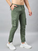 Men's Green Cotton Cargo Trousers