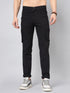 Men's Black Cotton Cargo Trousers