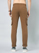 Men's Brown Cotton Cargo Trousers