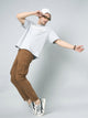 Men's Brown Cotton Cargo Trousers