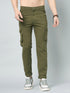 Men's Dark Olive Cotton Cargo Trousers