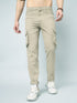 Men's Light Grey Cotton Cargo Trousers
