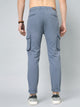 Men's Blue Cotton Cargo Trousers