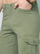 Men's Green Cotton Cargo Trousers