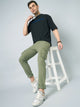 Men's Green Cotton Cargo Trousers