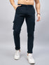 Men's Dark Blue Cotton Cargo Trousers