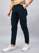 Men's Dark Blue Cotton Cargo Trousers