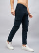 Men's Dark Blue Cotton Cargo Trousers