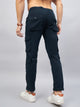 Men's Dark Blue Cotton Cargo Trousers