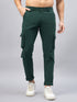 Men's Dark Green Cotton Cargo Trousers