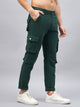 Men's Dark Green Cotton Cargo Trousers