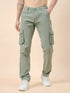 Men's Grey Cotton Cargo Trousers