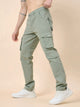 Men's Grey Cotton Cargo Trousers