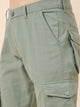 Men's Grey Cotton Cargo Trousers