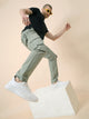 Men's Grey Cotton Cargo Trousers