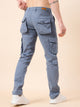 Men's Light Blue Cotton Cargo Trousers