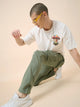 Men's Light Green Cotton Cargo Trousers