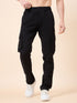 Men's Black Cotton Cargo Trousers