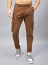 Men's Brown Cotton Cargo Trousers