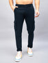 Men's Dark Blue Cotton Cargo Trousers