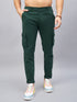 Men's Dark Green Cotton Cargo Trousers