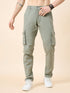 Men's Grey Cotton Cargo Trousers