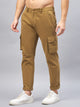 Men's Khakhi Cotton Cargo Trousers
