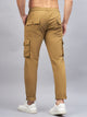 Men's Khakhi Cotton Cargo Trousers