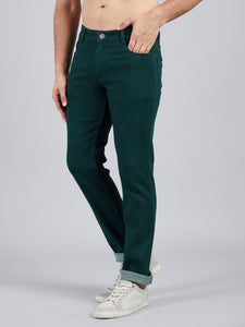 Men's Dark Green Relax Fit Jeans