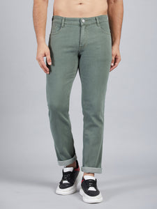 Men's Light Green Relax Fit Jeans
