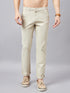 Men Relaxed Beige Pure Cotton Trousers