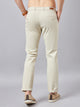 Men Relaxed Beige Pure Cotton Trousers