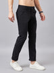 Men's Relaxed Black Pure Cotton Trousers
