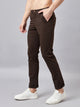 Men's Relaxed Coffee Pure Cotton Trousers