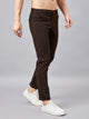 Men's Relaxed Coffee Pure Cotton Trousers