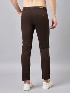 Men's Relaxed Coffee Pure Cotton Trousers