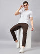 Men's Relaxed Coffee Pure Cotton Trousers