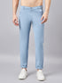Men's Relaxed Pastel Blue Pure Cotton Trousers
