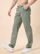 Men's Relaxed Light Green Pure Cotton Trousers