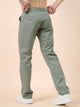 Men's Relaxed Light Green Pure Cotton Trousers